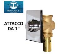 Flussometro a pulsante da incasso temporizzato per wc e turche Tremolada da 1"