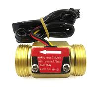 Flussometro del contatore 1-30L/min G3/4" dell'acqua d'ottone del filo maschio del contatore di effetto di Hall per l'erogatore dell'acqua