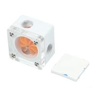 Flussometro di raffreddamento a liquido in PC con connessione filettata G14 e struttura acrilica, scelta di 2 o 3 fori per misurare e monitorare il flusso d'acqua (3 vie)