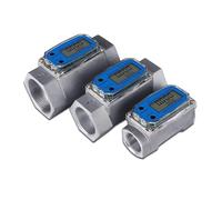 Flussometro per liquidi, Misuratore di portata digitale a turbina Misuratore di portata Misuratore di portata LED da 1/1,5/2 pollici Contatore sensore indicatore di flusso PCB(1.5 inch)