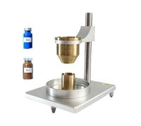 Flussometro per polveri, set 2 in 1 per test su polveri con imbuti in ottone/acciaio inossidabile, supporto regolabile, per analisi di polveri metalliche e non metalliche(Brass,5.0mm)