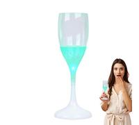 Flustes Champagne - Glow Cups | Lune da vino da 120 ml di champagne colorati | Occhiali da bere unici, lucentezza in tazze nere, calici da champagne per la festa di Natale di nozze