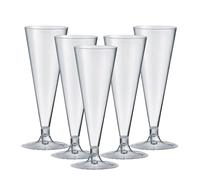 Flute champagne 130 ml, calici spumante, bicchieri flute trasparenti componibili