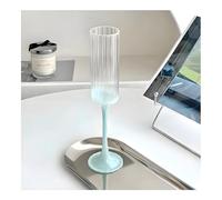 Flute da champagne, bicchieri da vino riutilizzabili, set di 2 bicchieri da vino per la casa, la vita quotidiana, le feste, i compleanni, i matrimoni, i brindisi e il bere champagne.(Cream Blue,Type A
