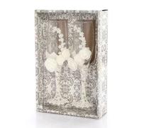 Flute Da Champagne Da Matrimonio Personalizzati Incisi - | Bicchieri Da Champagne Da Sposa In Pizzo Bianco | Occhiali DaSposa Per Il Regalo Di Anniversario Del Brindisi Della Sposa E Dello Spos