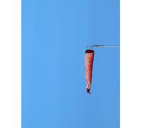 Fluttering Red Windsock against the clear blue sky blank pages drawing notebook: (8.5"x11") (100 Pages)