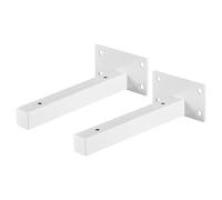 Fluttuante Scaffale Staffe,2pz 6"(150mm) Industriale Metallo Staffe,Bianco