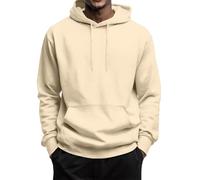 FlutVolt Felpa con cappuccio oversize da uomo, pullover casual, tinta unita, primavera e autunno, manica lunga, stampata, 04 kaki., XL