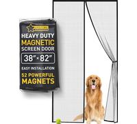 Flux Phenom Zanzariera magnetica per porte - Lascia entrare aria fresca, 96,5 cm x 208 cm - 52 Magneti Potenti, Rete Rinforzata, Facile da Installare, Chiusura Automatica, a Prova di Animali Domestici