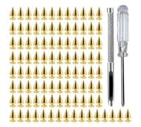 Fluxioxtna 100 pezzi eleganti e robusti borchie in metallo decorazione per aggiungere fascino a abbigliamento, scarpe e articoli artigianali in pelle