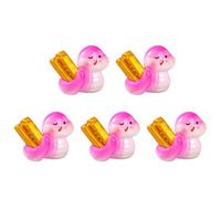 Fluxioxtna 5Pcs Cinese Cambiare Colore Serpente Statua Resine Animali Miniature Figurine Casa E Ufficio Desktop Decorazione Ornamenti