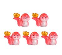 Fluxioxtna 5Pcs Cinese Cambiare Colore Serpente Statua Resine Animali Miniature Figurine Casa E Ufficio Desktop Decorazione Ornamenti