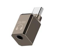 Fluxioxtna Adattatore ad alta risoluzione da tipo C a 3,5 mm, convertitore audio HiFi da 384 kHz, adatto per altoparlanti, ascolti e giochi ininterrotti