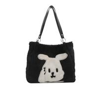 Fluxioxtna Borse da donna Borse a tracolla Borsa da donna Shopping Dating Bag di grande capacità borsa ascellare borsa in peluche, Nero