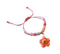 Fluxioxtna Ciondolo artistico in resina a forma di capibara intrecciato a mano, regalo per giovani trendsetter e amanti dell'arte da indossare tutti i giorni, Misura unica, come descritto