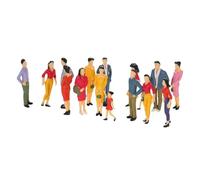 Fluxioxtna Confezione da 25 statuette in miniatura di persone casuali per la scena della città modello con colori vivaci e dettagli realistici Urbans miniature diorami educativi