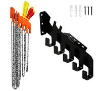 Fluxioxtna Global - Scaffale per catena per motosega, con 5 elementi di fissaggio per un'organizzazione efficiente e facile installazione in officina, montaggio a parete