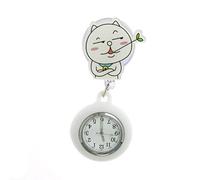 Fluxioxtna Orologio tascabile per medicinali, con pratico orologio digitale per medici e personale, Grande gatto senza parole
