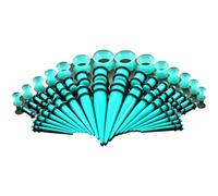 Fluxioxtna Set di 50 coni di espansione per orecchio in acrilico di dimensioni assortite, per principianti, con punta appuntita, Misura unica, come descritto, come descritto