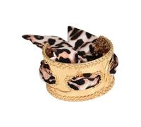 Fluxioxtna Statement Pieces - Braccialetto rigido in lega con motivo floreale intricato per eventi informali e occasioni formali, bracciale in lega con dettaglio a nastro, Misura unica, come descritto