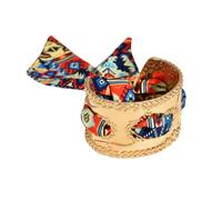 Fluxioxtna Statement Pieces - Braccialetto rigido in lega con motivo floreale intricato per eventi informali e occasioni formali, bracciale in lega con dettaglio a nastro, Misura unica, come descritto