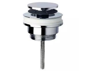 Fluxy piletta a scatto click clack 1"1/4 con tappo tondo cromato per lavandino