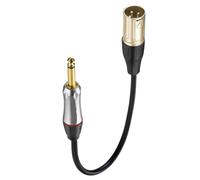 FLVRJOKT Cavo convertitore audio mixer microfono maschio da mono maschio a XLR maschio da 30 cm 1/4'' Jack 6,35 mm(6.5mm to XLR Male)