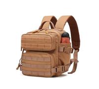 FLWVOG Mini zaino da 9L per uomo e donna, piccolo zaino per palestra, escursionismo, viaggi, sport, corsa, A08-cachi, Small, Mini zaino tattico