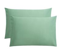 FLXXIE Microfiber Pillow Cases Queen Size Set of 2 Soft Pillowcases with Envelope Closure Wrinkle Resistant Pillow Covers 20x30 Sea Green