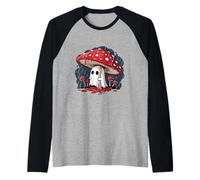 Fly Agaric Ghost - Fungo Fantasma spettrale di Halloween Maglia con Maniche Raglan