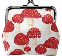 Fly Agaric Red Mushrooms - Portamonete da donna in pelle, piccolo portamonete con chiusura a lucchetto a bacio, regalo per ragazza, Come nella foto, Taglia unica, Organizer per borse