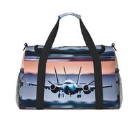 Fly Airplane Print Ample Space Travel Duffle Bag Carry On Tote 50 x 33 x 25,9 cm elegante tote per palestra