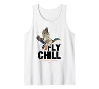 Fly Chill, Cool Colorful Mallard Duck Illustrayion Graphic Canotta