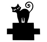 Fly Coil Holder, Portable Iron Stand, 9.02x10.59 Inches Cute Cat Shape Design, Fly Control Accessory for Yard, Outdoor, Balcony, Beach, Poolside, Porch, Camping, Patio, Desktop
