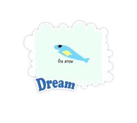 Fly Fish Rockets Adesivi Citazione Sogno Decalcomanie in Vinile