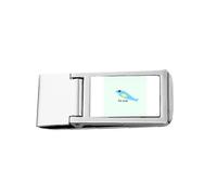 Fly Fish Rockets Art Deco Fashion Slim Money Clip Acciaio Holder Pocket Wallet