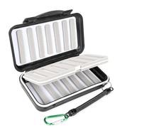 Fly Fishing Box Fly Boxes For Fly Fishing Trout Two-Sided Waterproof Lightweight Easy Grip Trasparente Lid Fly Fishing Lures Box Foam Ice Jig Fly Box And Coil Springs Cord.