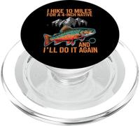 Fly Fishing Brook Trout Hiker Blue Line Native PopSockets PopGrip per MagSafe