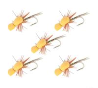 Fly Fishing Dry Flies 5 Pack di esche galleggianti Mayfly per ottenere i migliori risultati (giallo)