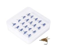 Fly Fishing Lure - Esca morbida per trota, con ganci per legare il basso, resistente acqua e acqua, set realistico per River Pond Shore Lake Boat Bream Sport Fi