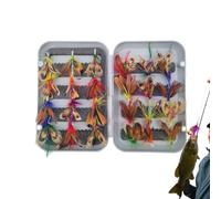 Fly Fishing Lures 24pcs Butterfly Shape Trout Bait Hooks Fishing Lures