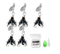 Fly Fishing Lures - Sintetico Baits, Reflective Hook Set | Compact Assortment Kit with Shiny Sequin Feature, Artificial For Saltwater Freshwater Carp Catching Outdoor Trips