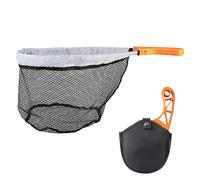 Fly Fishing Net, Catching Net, 18.11x13.39x7.09 Inches Rubber Mesh, Non Slip Grip Dip, Fish Gear for Lake, River, Saltwater, Freshwater, Outdoor, Camping, Boat, Bass, Salmon and Catfish