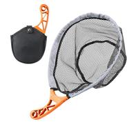 Fly Fishing Net, Rubber Landing Net, Fish Catching Mesh | Non Slip Handle Design, Fish Friendly Rubber Mesh, for Lake River Saltwater Salmon Catfish Bass Camping Boat