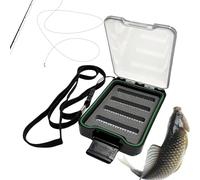 Fly Fishing Tackle Box, Compact Tackle Organizer, Trasparente Solo-Sided Case, Lightweight Pocket Storage, Angler Gear Accessory, Ideal for Travel, River, Stream, Outdoor Use