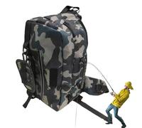 Fly Fishing Waist Pack, Adjustable Tackle Storage Bags, Versatile Compact Portable Multifunctional Backpack (14.57x9.06x5.12in) Ideal for Running, Cycling, Hiking