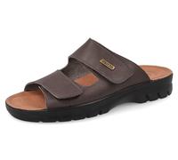 Fly Flot Alatri, Ciabatte Uomo in Evopell, con Doppio Strappo Regolabile, Sottopiede in Pelle, Marrone, 44 EU