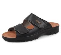 Fly Flot Alatri, Ciabatte Uomo in Evopell, con Doppio Strappo Regolabile, Sottopiede in Pelle, Nero, 42 EU