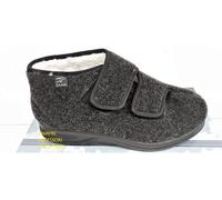 Fly Flot | Full Slipper Man, Pantofole Uomo con Strappo Regolabile, Sottopiede e Tomaia in Vera Lana, Nero, 42