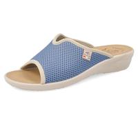 Fly Flot Atella, Ciabatte Donna in Rete Elastica Aperte, Sottopiede Imbottito in Pelle, Sandali, Azzurro, 36 EU